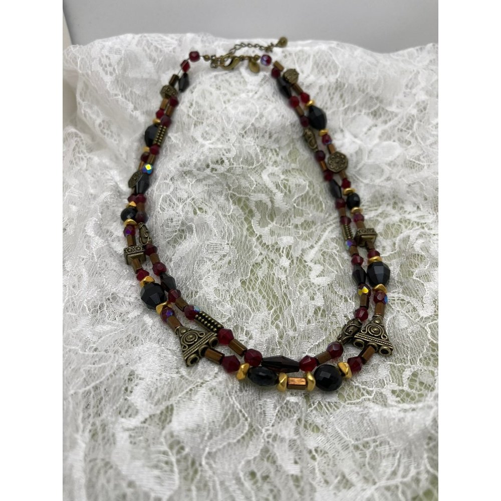 Vintage Chicos 2-Strand Beaded Necklace